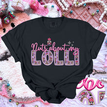 Load image into Gallery viewer, Nuts About My Title Faux Embroidery Nutcracker  TRANSFER HMWK
