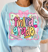 Load image into Gallery viewer, Preppy Paint Brush Pink Bow Frame School Grades DROPDOWN TRANSFER
