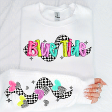 Load image into Gallery viewer, Bright Checkered Mascot With Sleeve Option DTF TRANSFER CSD
