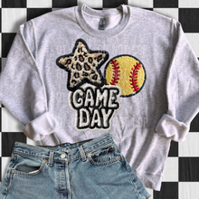 Load image into Gallery viewer, Game Day Faux Embroidery Leopard Star Sports Patch TRANSFER SBB FEB 26
