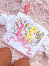 Load image into Gallery viewer, Floral Polka Gold Glitter Titles DROPDOWN TRANSFER CARTER APR 26
