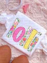 Load image into Gallery viewer, Floral Polka Gold Glitter Titles DROPDOWN TRANSFER CARTER APR 26
