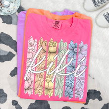 Load image into Gallery viewer, Rainbow Floral Names 4 Square TITLE DROPDOWN TRANSFER CSD APR 26
