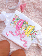 Load image into Gallery viewer, Floral Polka Gold Glitter Titles DROPDOWN TRANSFER CARTER APR 26
