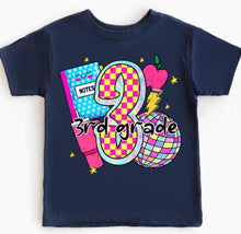 Load image into Gallery viewer, Pink Checker Disco Apple Collage School Grades DROPDOWN TRANSFER
