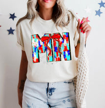 Load image into Gallery viewer, RWB Brushstroke Bow States (all 50 states available) TRANSFER CST MAY
