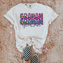 Load image into Gallery viewer, Colorful Checkered Stacked Mascot Dropdown TRANSFER CAP
