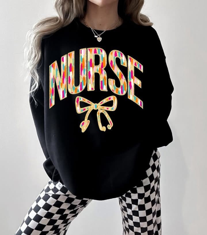 Nurse Bow Bright Brushstroke Gold TRANSFER BIA JAN