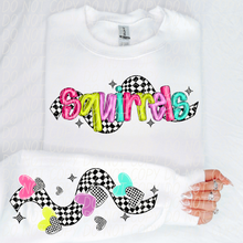 Load image into Gallery viewer, Bright Checkered Mascot With Sleeve Option DTF TRANSFER CSD
