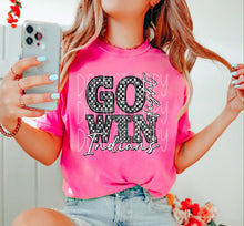 Load image into Gallery viewer, Go Fight Win Checkered Rhinestone Mascots DROPDOWN TRANSFER FDC 24
