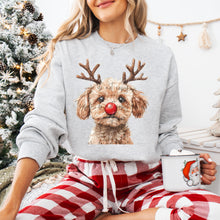 Load image into Gallery viewer, Christmas Red Nose Antler Dogs Dropdown TRANSFER
