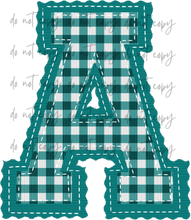 Load image into Gallery viewer, Letterman Stitch Alpha Customized DROPDOWN DTF TRANSFER BIA 26
