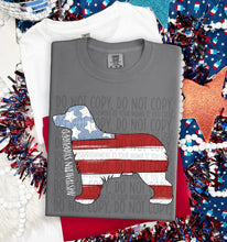 Load image into Gallery viewer, Patriotic Dog Designs White Text SWD MAY DROPDOWN TRANSFER
