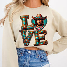 Load image into Gallery viewer, Western Jesus Heart SLEEVE OPTION TRANSFER DWS
