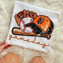 Load image into Gallery viewer, Gameday Sequin Baseball Hat Glove Teams Dropdown TRANSFER CCD INS
