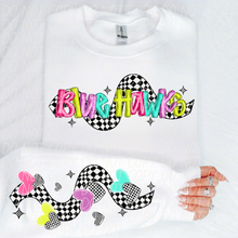 Load image into Gallery viewer, Bright Checkered Mascot With Sleeve Option DTF TRANSFER CSD
