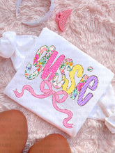 Load image into Gallery viewer, Floral Polka Gold Glitter Titles DROPDOWN TRANSFER CARTER APR 26

