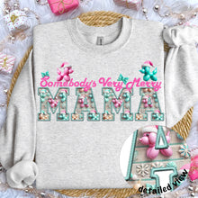 Load image into Gallery viewer, Somebody’s Very Merry Title Faux Embroidery (DROPDOWN) TRANSFER
