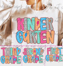 Load image into Gallery viewer, Pink Plaid Dalmatian Star Grades DROPDOWN TRANSFER
