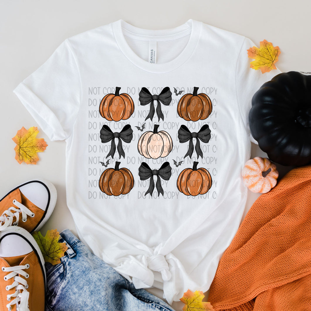 Pumpkin & Bow Coquette TRANSFER  OSD