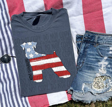 Load image into Gallery viewer, Patriotic Dog Designs Black Text SWD MAY DROPDOWN TRANSFER
