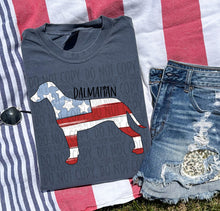 Load image into Gallery viewer, Patriotic Dog Designs Black Text SWD MAY DROPDOWN TRANSFER
