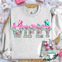 Load image into Gallery viewer, Somebody’s Very Merry Title Faux Embroidery (DROPDOWN) TRANSFER
