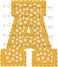Load image into Gallery viewer, Letterman Stitch Alpha Customized DROPDOWN DTF TRANSFER BIA 26
