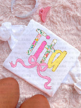 Load image into Gallery viewer, Floral Polka Gold Glitter Titles DROPDOWN TRANSFER CARTER APR 26
