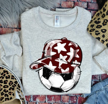 Load image into Gallery viewer, Play Ball Soccer Happy Face Hat DROPDOWN TRANSFER BIA

