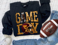 Load image into Gallery viewer, Game Day Team Helmet Faux Embroidery DROPDOWN TRANSFER TGG
