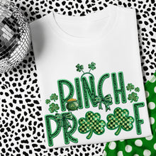 Load image into Gallery viewer, Pinch Proof Glitter Faux Embroidery Shamrocks TRANSFER DWS JAN 26
