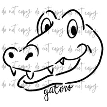 Load image into Gallery viewer, Doodle Single Color Mascots Dropdown TRANSFER
