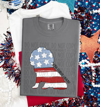 Load image into Gallery viewer, Patriotic Dog Designs Black Text SWD MAY DROPDOWN TRANSFER
