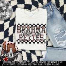 Load image into Gallery viewer, Let’s Go Football Faux Embroidery Checkered Mascots DROPDOWN TRANSFER CAP 24
