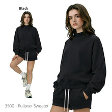 Load image into Gallery viewer, Women’s Blank Mock Neck Pullover &amp; Short Set 12 Colors
