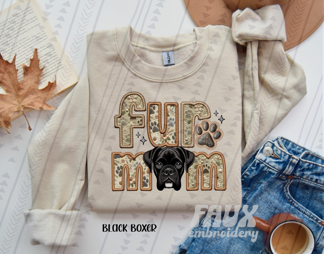 Fur Mom Black Boxer TRANSFER