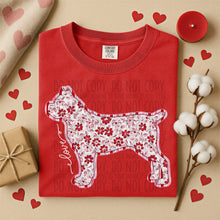 Load image into Gallery viewer, Valentine Red Floral Dog Breed Option DROPDOWN TRANSFER SWD DEC 25
