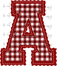 Load image into Gallery viewer, Letterman Stitch Alpha Customized DROPDOWN DTF TRANSFER BIA 26
