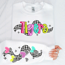 Load image into Gallery viewer, Bright Checkered Mascot With Sleeve Option DTF TRANSFER CSD

