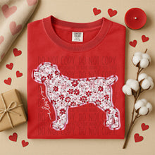 Load image into Gallery viewer, Valentine Red Floral Dog Breed Option DROPDOWN TRANSFER SWD DEC 25
