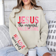 Load image into Gallery viewer, Jesus The Original Valentine Blk SLEEVE OPTION TRANSFER DWS
