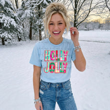 Load image into Gallery viewer, Holly Jolly Pink Mint Gold DTF TRANSFER TUESDAY
