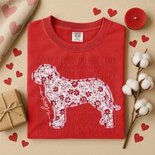 Load image into Gallery viewer, Valentine Red Floral Dog Breed Option DROPDOWN TRANSFER SWD DEC 25
