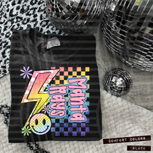 Load image into Gallery viewer, Sideways Rainbow Checker Bolt Happy Mascots Dropdown TRANSFER CAP JUNE
