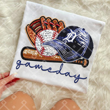 Load image into Gallery viewer, Gameday Sequin Baseball Hat Glove Teams Dropdown TRANSFER CCD INS
