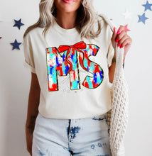 Load image into Gallery viewer, RWB Brushstroke Bow States (all 50 states available) TRANSFER CST MAY
