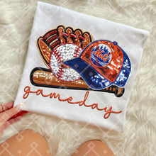 Load image into Gallery viewer, Gameday Sequin Baseball Hat Glove Teams Dropdown TRANSFER CCD INS
