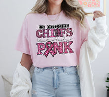 Load image into Gallery viewer, In October Mascots Wear Pink Faux Rhinestone Mascots DROPDOWN TRANSFER
