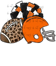 Load image into Gallery viewer, Football Pom Helmet (Add Name) Customized DTF TRANSFER
